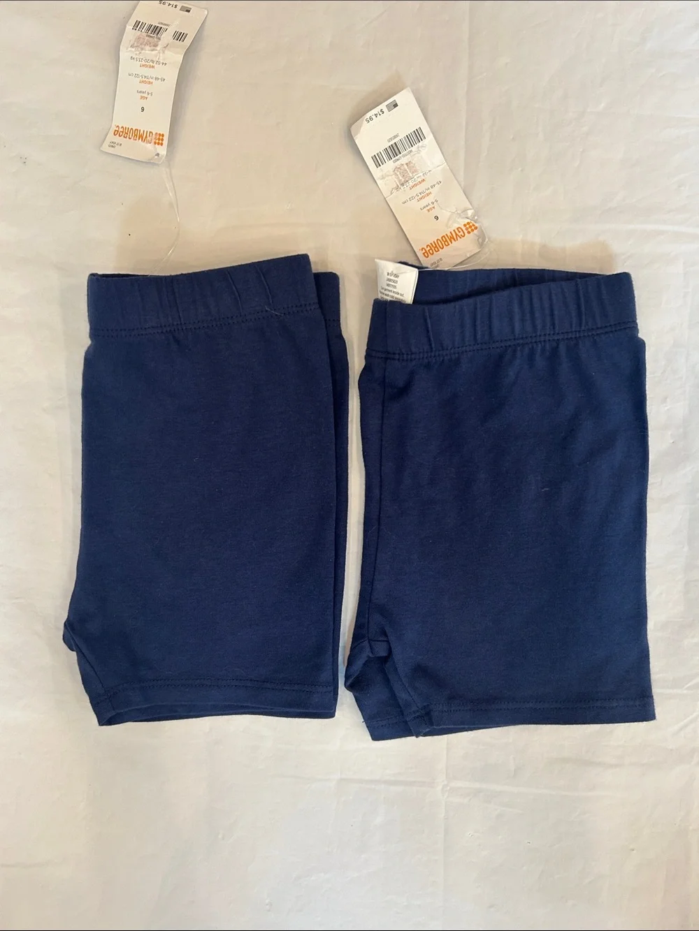 Gymboree Navy Blue Cotton Stretch Kids Shorts - 2 Pack
